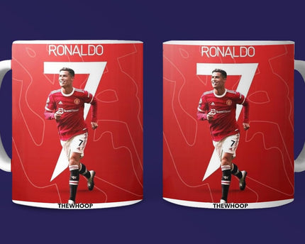 Printed Cristiano Ronaldo White Ceramic Coffee Mug