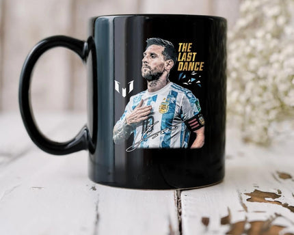 Lionel Messi The Last Dance Designer Coffee Black Mug for Lovers of Football