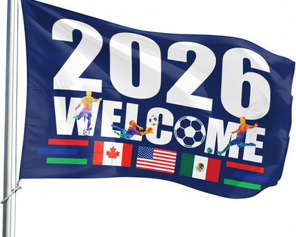 World Cup Flag 2026, American Canada Mexico Host Country Football Supporters Banner