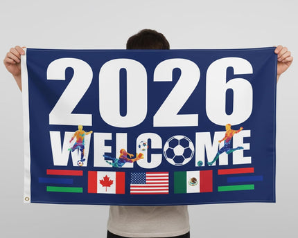 World Cup Flag 2026, American Canada Mexico Host Country Football Supporters Banner