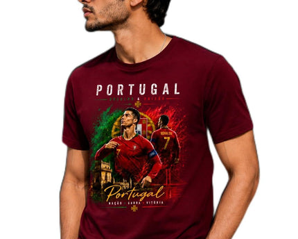 Tumee Portugal Ronaldo 7 Graphic Print Men's T-Shirt