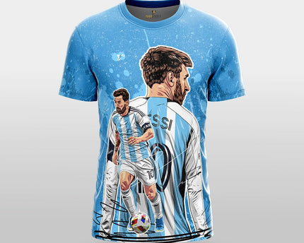 Messi GOAT Edition Football Jersey Aqua | Personalized Argentina Jersey with Custom Name & Number