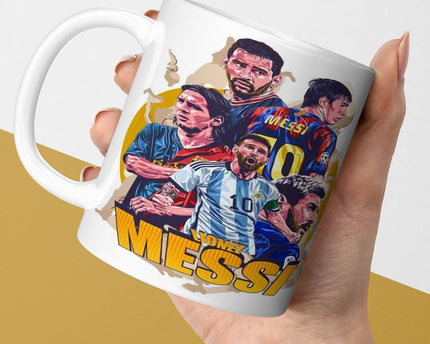 Messi Mug Footballer Printed Cup, Printed Ceramic Tea Coffeee Mug