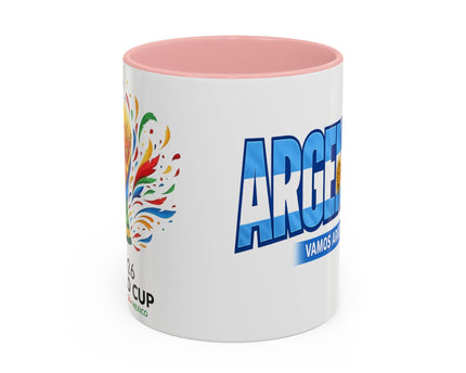 Argentina Vamos Argentina Mug , Accent Coffee Mug, Flag Text Design