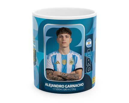 Argentina Soccer Player Alejandro Garnacho Ceramic Mug — Coffee Cup, World Cup 2026