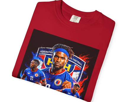 Haiti Soccer Players T-shirt, 2026 World Cup Back Graphic, Haiti Flag