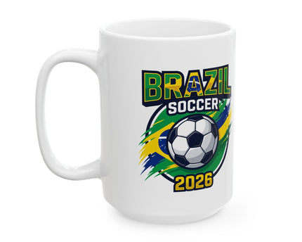 Brazil Soccer National Team, Ceramic Coffee Mug, World Cup 2026
