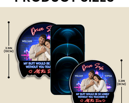 Custom Photo I Love You - Personalized Car Visor Clip - Special Gift For Couple, Him, Her