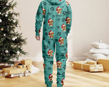 Custom Photo With Dog Cat Paw Onesie Pajamas For Dog Lovers