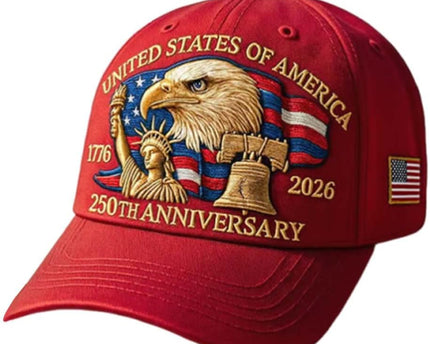 Bald Eagle United States Of America 250th Anniversary Embroidered Cap