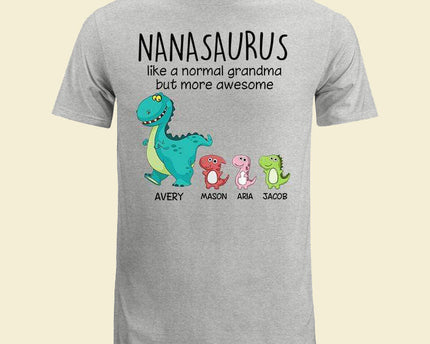 Grandmasaurus And Kids Personalized Shirt