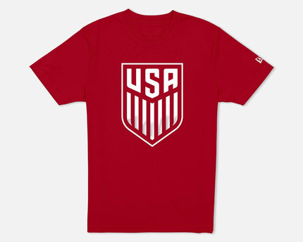 US Soccer USMNT Scarlet Red Primary Logo T-Shirt