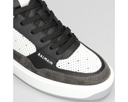 Men's Balmain B Court Sneakers In Black Leather Sneaker