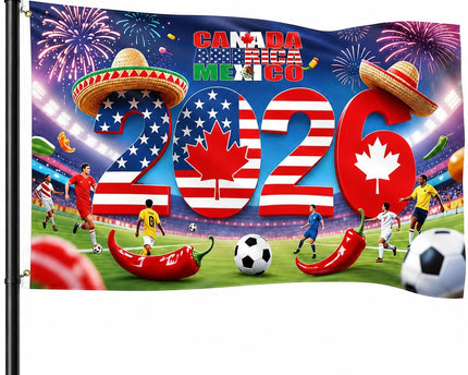 World Cup 2026 Outdoor Flag, Soccer Fans Banner, International Country Flag