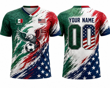Custom Soccer Jersey 2026, Personalized Custom Name Number Shirt for Men Women Kids, American Flag Soccer Fan Jersey