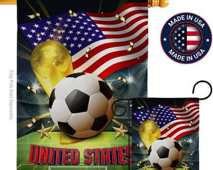 World Cup United States Garden Flag - House Banner Small Yard Gift Double-Sided Made In USA