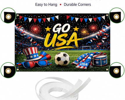 Team USA Soccer Decorations Banner, USA Decorations