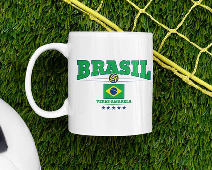 Football Brazil Verde Designer Coffee Mug for World Cup Football