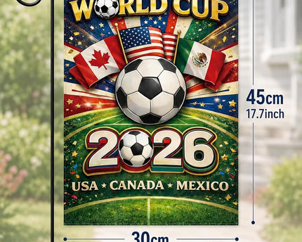 World Cup Ball Soccer Flags Garden Flag, USA Soccer Goal Ball Yard Flag Double-Sided Outdoor