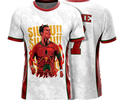 Portugal White Football Jersey with Custom Name & Number