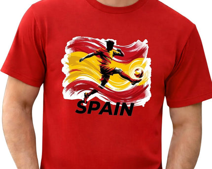 Daytee Spain Soccer T-Shirt, Espana Flag Player Graphic Football Tee for Men & Women, Fan Shirt 2026, S-3XL
