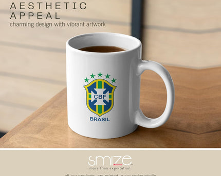 I Love Brazil Printed White Ceramic Mug Coffee Mug