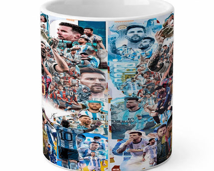 Lionel Messi World Cup Champions Collage Coffee Mug Printed Cup