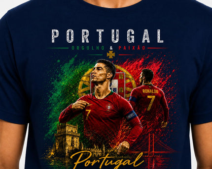 Tumee Portugal Ronaldo 7 Graphic Print Men's T-Shirt