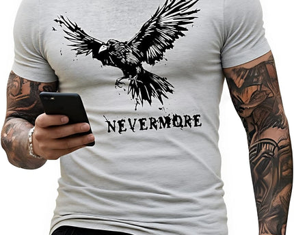 Round Neck Graphic Tees for Men Summer Fall Short Sleeve T-Shirt Basis Tops Blouse