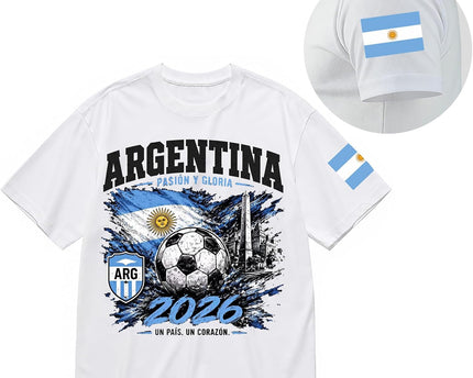 Argentina Shirt \u2013 100% Cotton T-Shirt for Men & Women Comfort-Fit Tee for Fans, Team Events, Family Gatherings & Gifts