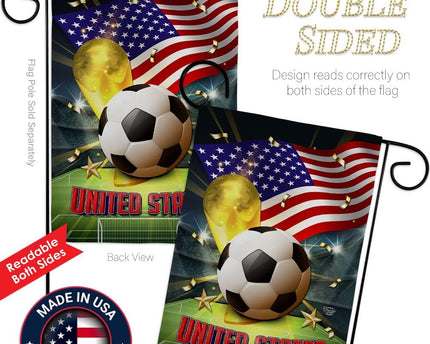 World Cup United States Garden Flag - House Banner Small Yard Gift Double-Sided Made In USA