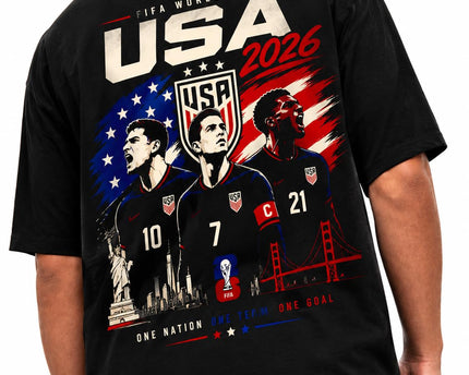 The Print Platter USA FIFA World Cup 2026 Black Oversized