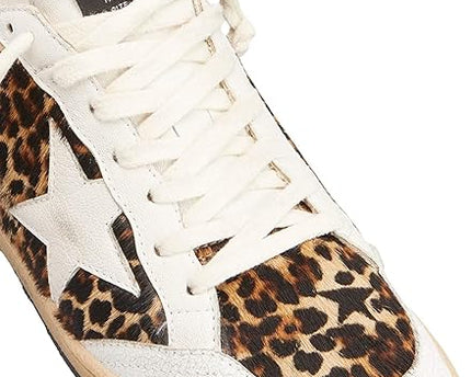 Golden Goose Women's Ball Star Leopard Low-Top Sneakers