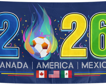 American Canada Mexico Host Country Football Supporters Banner World Cup Flag 2026