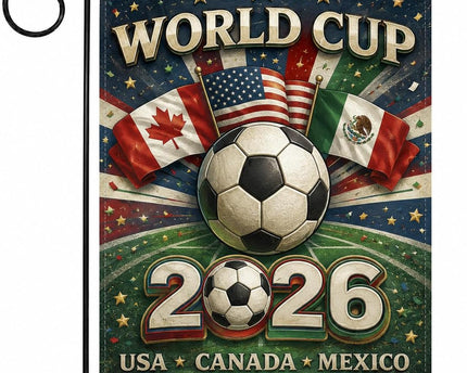 World Cup Ball Soccer Flags Garden Flag, USA Soccer Goal Ball Yard Flag Double-Sided Outdoor