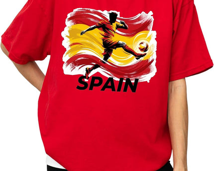 Daytee Spain Soccer T-Shirt, Espana Flag Player Graphic Football Tee for Men & Women, Fan Shirt 2026, S-3XL