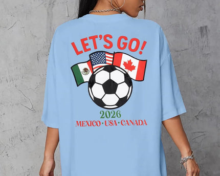 Soccer Cup 2026 Shirt Soccer Mom Shirts Women Oversized Football Match Season Jersey Bow T-Shirt Short Sleeve Top