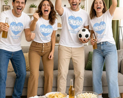 Men's Soccer Cup 2026 T Shirt Short Sleeve Football Fan Shirt National Flag Theme Heart Ball Line Art Graphic Tee