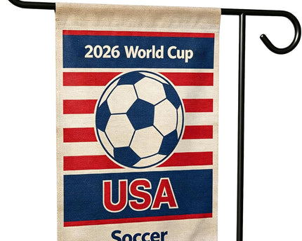 2026 World Cup Garden Flag USA Soccer - Patriotic Sports Fan Yard Decor