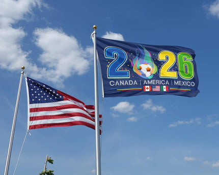 American Canada Mexico Host Country Football Supporters Banner World Cup Flag 2026