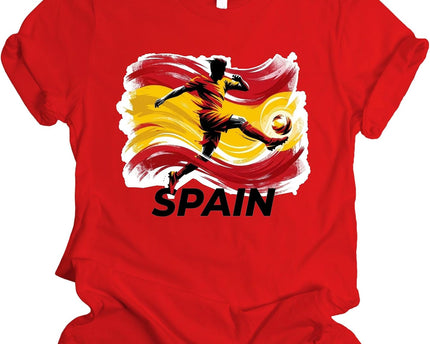 Daytee Spain Soccer T-Shirt, Espana Flag Player Graphic Football Tee for Men & Women, Fan Shirt 2026, S-3XL
