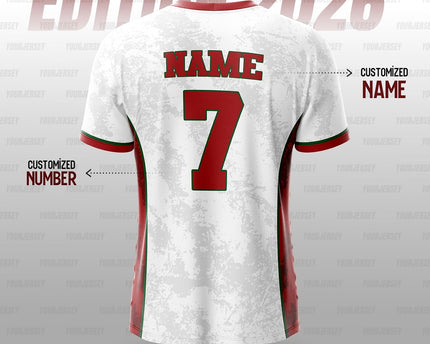 Portugal White Football Jersey with Custom Name & Number
