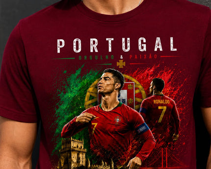 Tumee Portugal Ronaldo 7 Graphic Print Men's T-Shirt