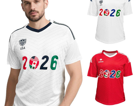 TeeTea Soccer Jersey Size S-L, 2026 North America Soccer Cup Merchandise, Soccer Fan Jersey Breathable, Team USA