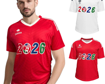 TeeTea Soccer Jersey Size S-L, 2026 North America Soccer Cup Merchandise, Soccer Fan Jersey Breathable, Team USA