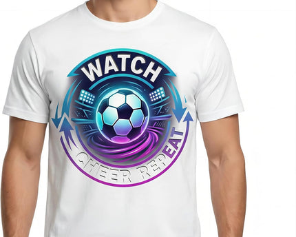 Men's Soccer Graphic T-Shirt, Cotton Short Sleeve Tee, Various Football Goal & 2026 Designs