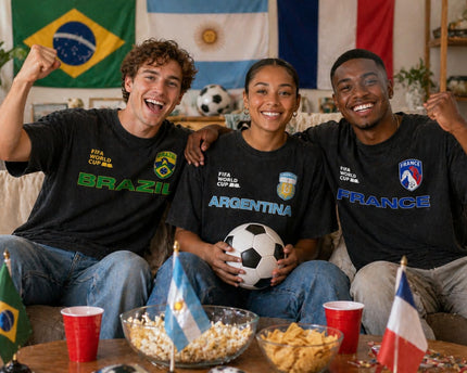 Outerstuff Men's FIFA World Cup 2026 Team Nations United Mineral Wash Black Premium Cotton Tee