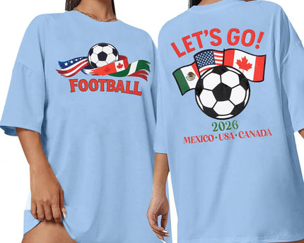 Soccer Cup 2026 Shirt Soccer Mom Shirts Women Oversized Football Match Season Jersey Bow T-Shirt Short Sleeve Top