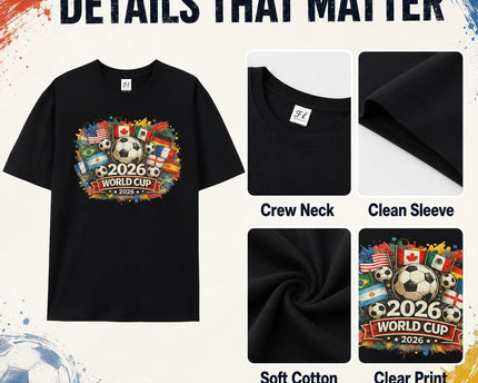 2026 Retro Soccer Shirt, Soccer Tournament Gift Tee,Footbal