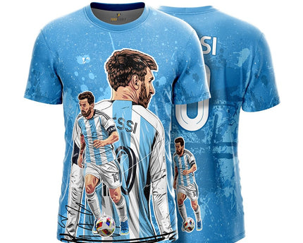 Messi GOAT Edition Football Jersey Aqua | Personalized Argentina Jersey with Custom Name & Number